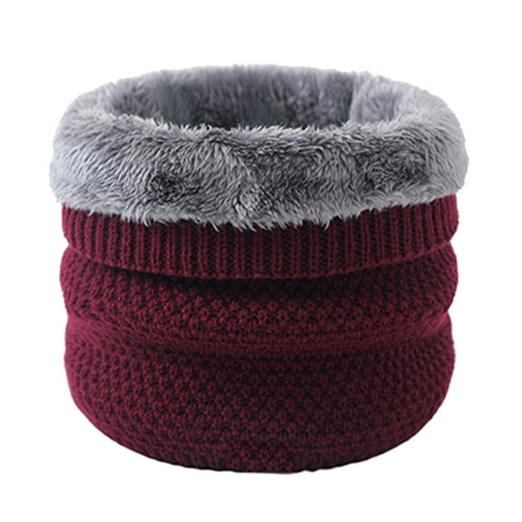 Winter Thick Warm Neck Scarf, Men & Women Round Neck Scarves High Neck Thickened Wool Loop Sleeve,Size:One Size