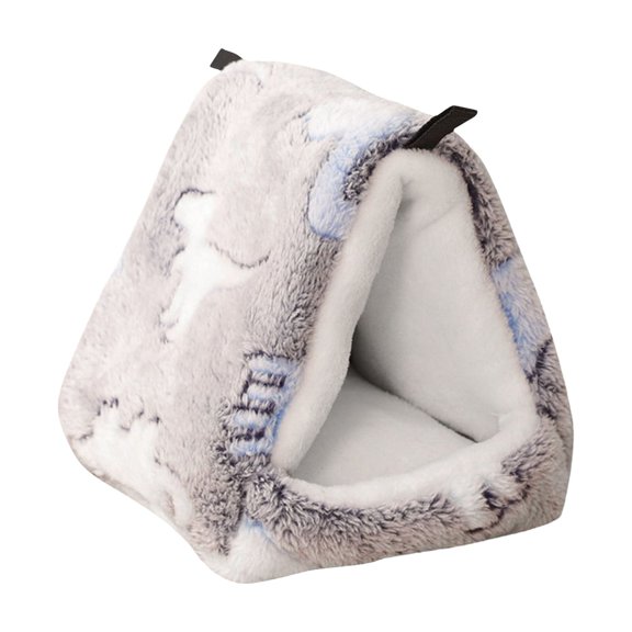 Winter Thickened Hamster Cage Bed - Super Soft, Windproof, Washable, Semi-Enclosed Plush Nest for Squirrels and Mini Hedgehogs