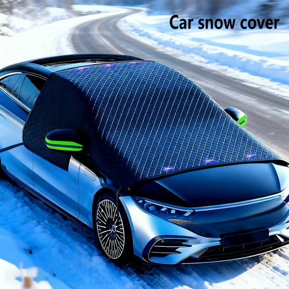 Winter Thickened Magnetic Snow Shield for Car - Half-Cover Car Cover & Front Windshield Snow Blocker
