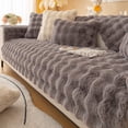 thumbnail image 1 of Winter Thickened Rabbit Plush Modern Sofa Cushion, 1 of 10