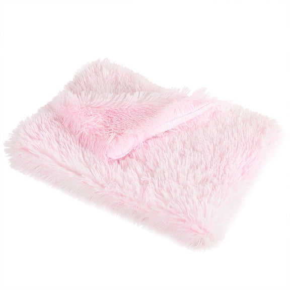 Winter Thickened Warm Sleeping Pad, Rvkxad Self-Heating Small Pet Blanket, Soft Cozy Dog Bed for Curling, Machine Washable Pet Mat for Crate Kennel Floor, Rose Gold