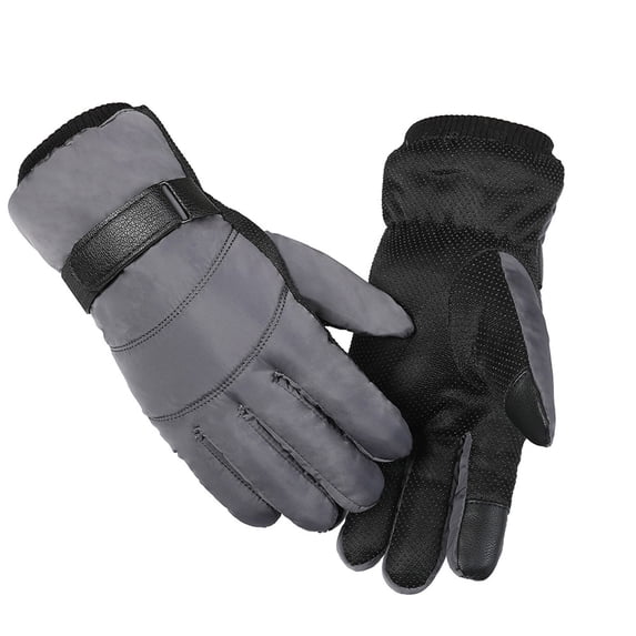 Winter Thickened thermal Outdoor Gloves, Waterproof Fleece Lined Down Cotton Gloves, Windproof Hand Warmers for Cycling Ski Motorcycle Driving