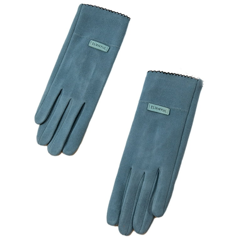 Winter Thin Fleece Faux Suede Touchscreen Gloves Winter Gloves for