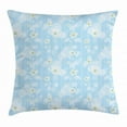 thumbnail image 1 of Winter Throw Pillow Cushion Cover, Cute Kids Baby Pattern Night Sky with Soft Colored Stars New Year Theme, Decorative Square Accent Pillow Case, 18 X 18 Inches, Baby Blue Yellow White, by Ambesonne, 1 of 2