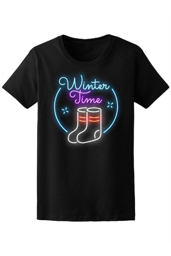 Winter Time Night Sharp Effect T-Shirt Women -Image by Shutterstock, Female XX-Large