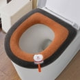 thumbnail image 1 of Winter Toilet Seat Cover with Handle, Thickened Knitted Toilet Ring, Washable Soft Toilet Seat Cover for Round and Elongated Toilet Seats, Comfortable and Warm, 1 of 6