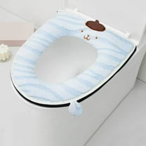 Winter Toilet Seat Cover | Thickened Knitted Toilet Cushion | Washable Soft Acrylic Fabric | 43x37 cm Household Toilet Seat Protector | Includes 1 Toilet Cover