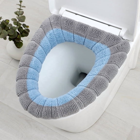 Winter Toilet Seat Cushion - Thickened 16.5x14.6in Washable Household Toilet Cover for Cold Weather Comfort & Warmth