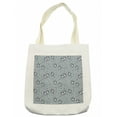 thumbnail image 1 of Winter Tote Bag, Doodle Style Pattern with Bullfinch Birds with Xmas Hats and Snow, Cloth Linen Reusable Bag for Shopping Books Beach and More, 16.5" X 14", Cream, by Ambesonne, 1 of 2