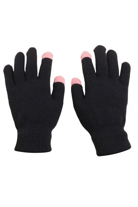 Winter Touch Screen Gloves Snow Flower Printing Keep Warm for Women and Men