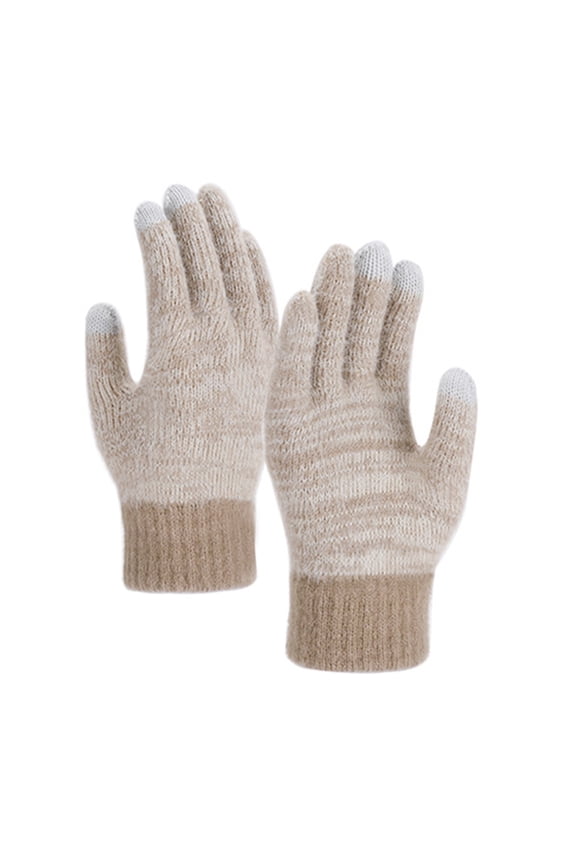 Winter Touch Screen Gloves Snow Flower Printing Keep Warm for Women and Men