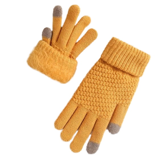 Winter Touch Screen Gloves Warm Medium and Long Knit Plush