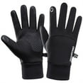 thumbnail image 1 of Winter Touchscreen Cycling Gloves Thermal Windproof Waterproof Sports Outdoor Activities - Non-Slip Design Fleece Lined(Black-L), 1 of 2