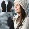 thumbnail image 1 of Winter Touchscreen Gloves under $5! Yannianjz Knitted Touchscreen Gloves, Winter Warm Fleece Lined Gloves for Men and Women, Stretchable Cold Weather Gloves for Outdoor Activities, 1 of 6