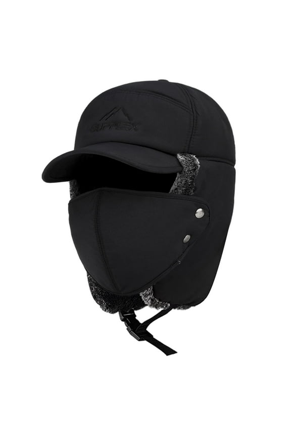 Winter Trapper Hat - 3-in-1 Windproof Face Mask Cap for Men and Women, Full Face Coverage with Ear Flaps for Extreme Cold Weather