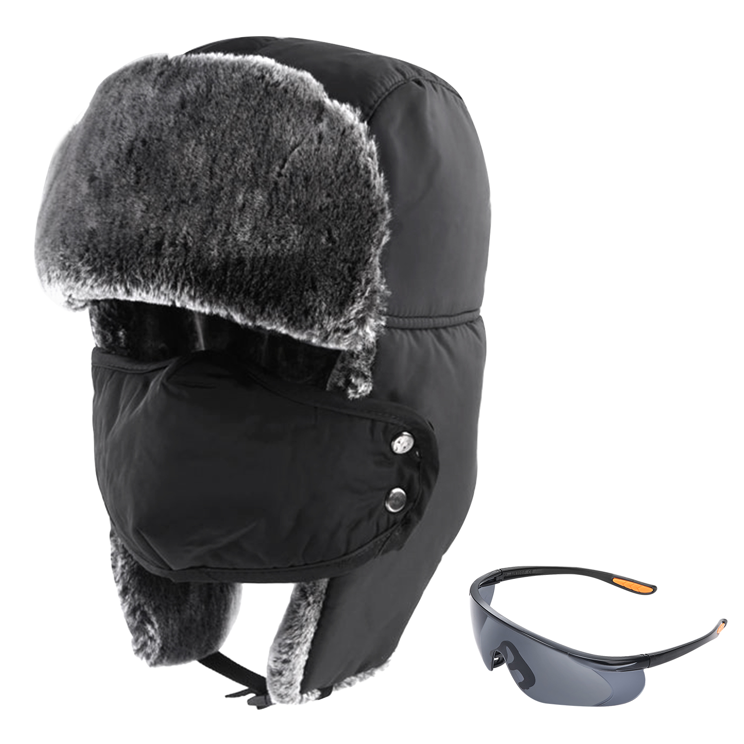 Unisex Men Women Russian Hat Trapper Bomber Warm Ear Flaps Winter Ski Hat Cap Headwear