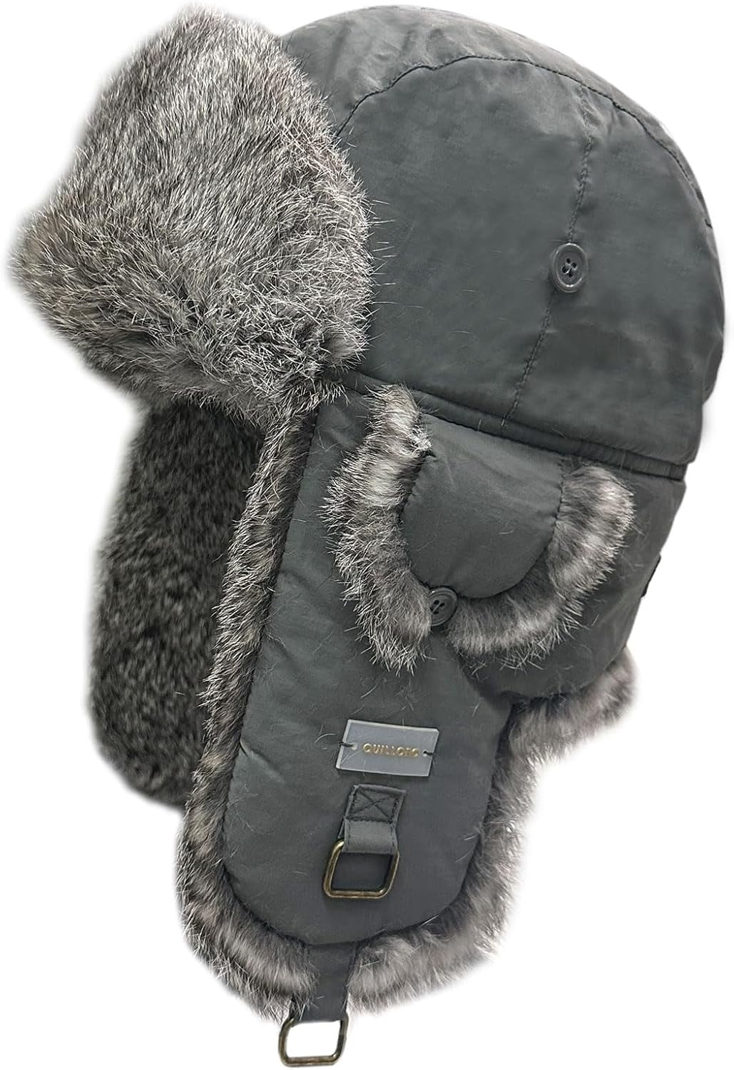 Winter Trapper Hat, Faux Rabbit Faux Fur Knit Russian Ushanka Aviator Warm Ski Hunting Cycling Winter Hats for Men and Women