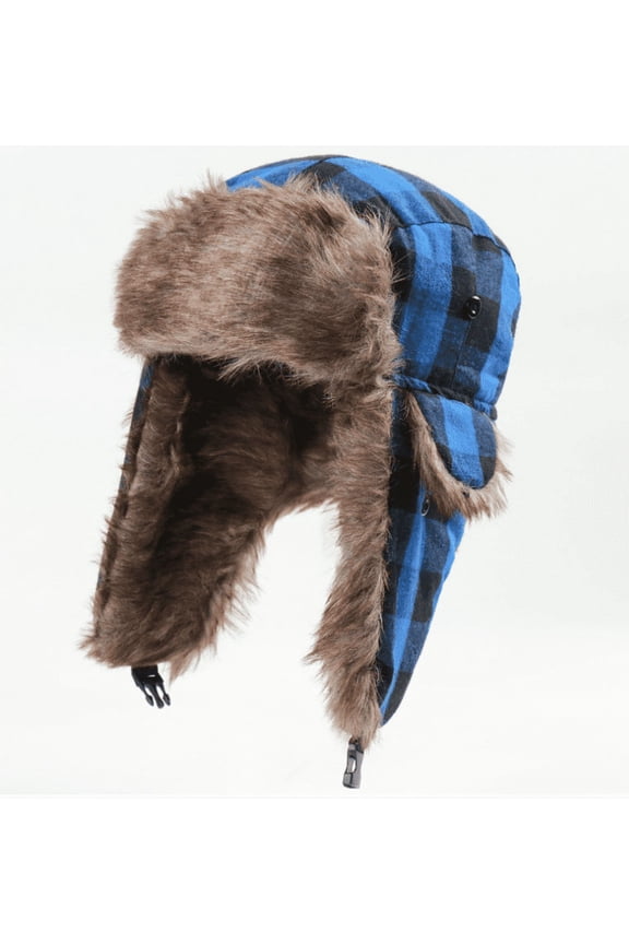 Winter Trapper Hat - Russian Trooper Aviator Hats for Men & Women - Snow Eskimo Hat with Ear Flaps for Cold Weather (Lumberjack)