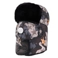 thumbnail image 1 of Winter Trapper Hat Snow Ski Hats Faux Fur Flat Top Winter Hat Ushanka Style Cold Shield Warm Suedette Skiing Cap Winter Hats with Ear Flaps Outdoor Activities and Daily Blue One Size, 1 of 2