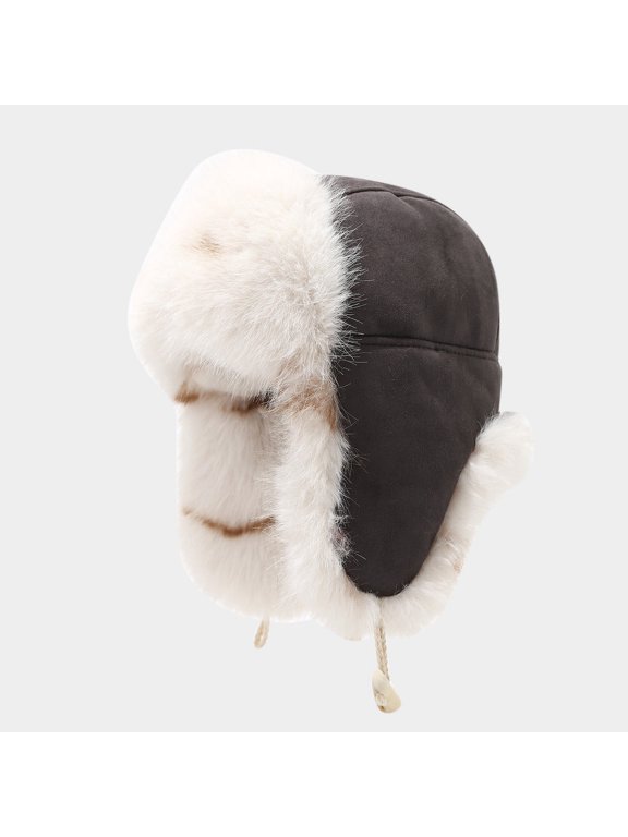 Winter Trapper Hat Unisex Suede Windproof Warm Ear Flap Ski Outdoor Hat