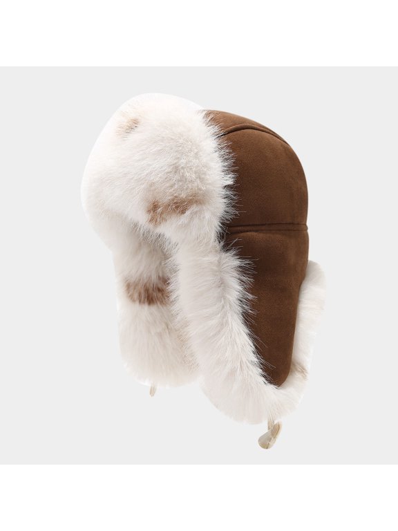 Winter Trapper Hat Unisex Suede Windproof Warm Ear Flap Ski Outdoor Hat