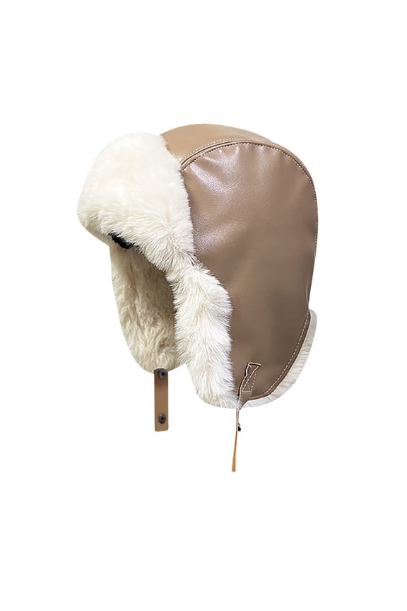 Winter Trapper Hat for Mens Womens Thick Fuzzy Fleece Warm Russian Bomber Cap Ear Flaps WindProof Outdoor Ski Headwear