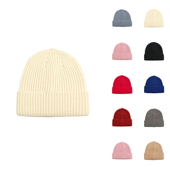 Winter Trapper Hat with Ear Flaps, 100% Sheep Wool Knit Beanie for Men and Women, Thermal Ribbed Warm Hat for Cold Weather Outdoor Activities