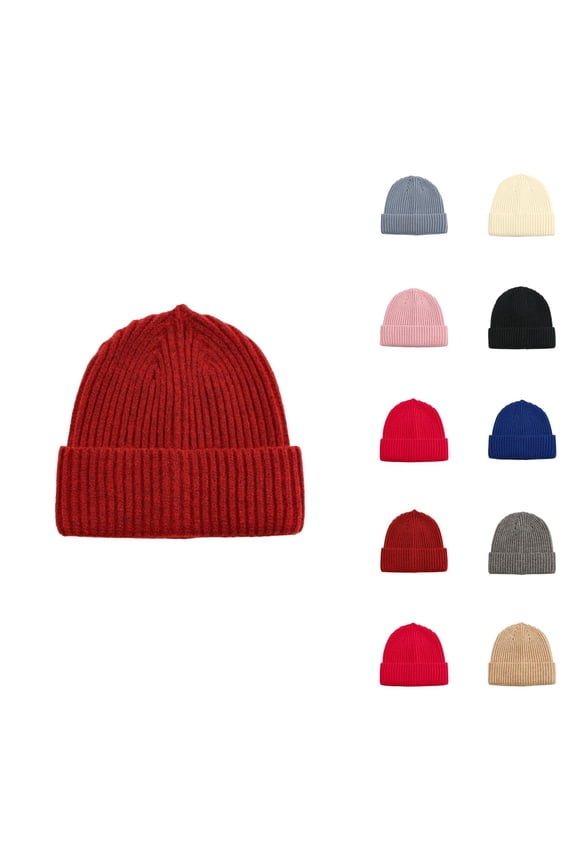 Winter Trapper Hat with Ear Flaps, 100% Sheep Wool Knit Beanie for Men and Women, Thermal Ribbed Warm Hat for Cold Weather Outdoor Activities