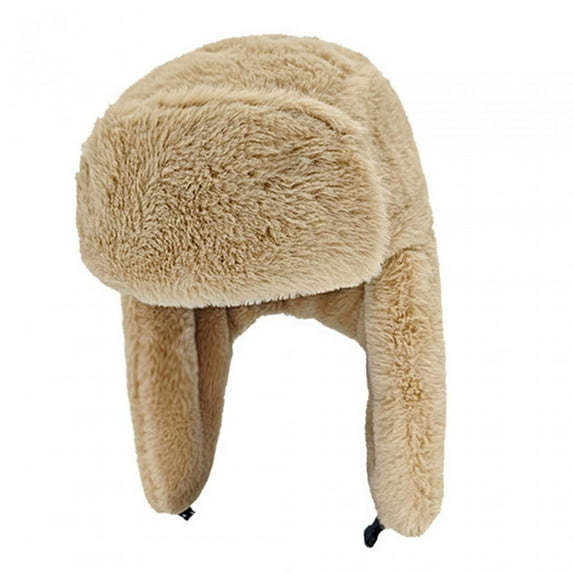 Winter Trapper Hats Ear Flaps Snow Winter Lei Feng Hat for Men Adults Khaki