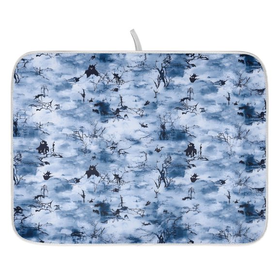 Winter Tree Dish Drying Mat for Kitchen, Quick Drying Absorbent Soft Durable 18 x 24"