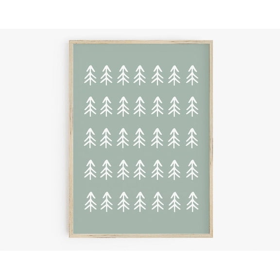 Winter Tree Print, Scandi Wall Art, Holiday Decor, Modern Poster, Abstract Trees, Minimalist Print, Winter Wall Art Prints Wall Art, Modern Wall Decor, 16x24 UNFRAMED