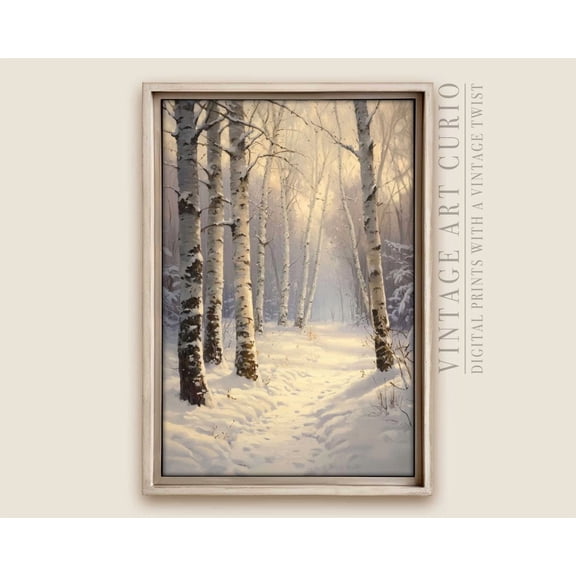 Winter Tree Print, Winter Forest, Decor Home Decor #4582, 8x12 UNFRAMED