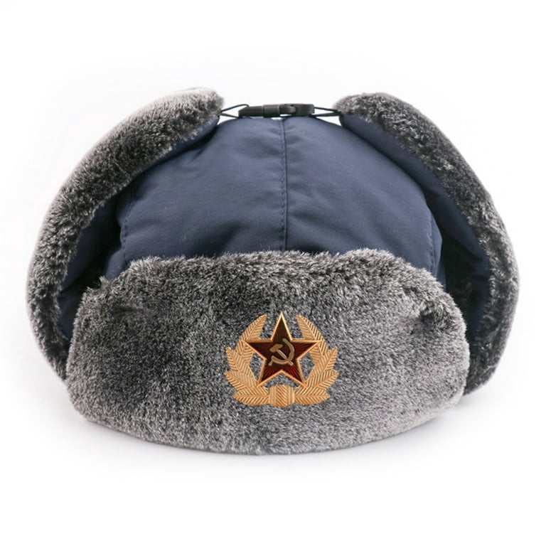 Gorro Ruso Earflap Camo Warm Winter Faux Fur Hat Russia Trapper Trooper  Aviator