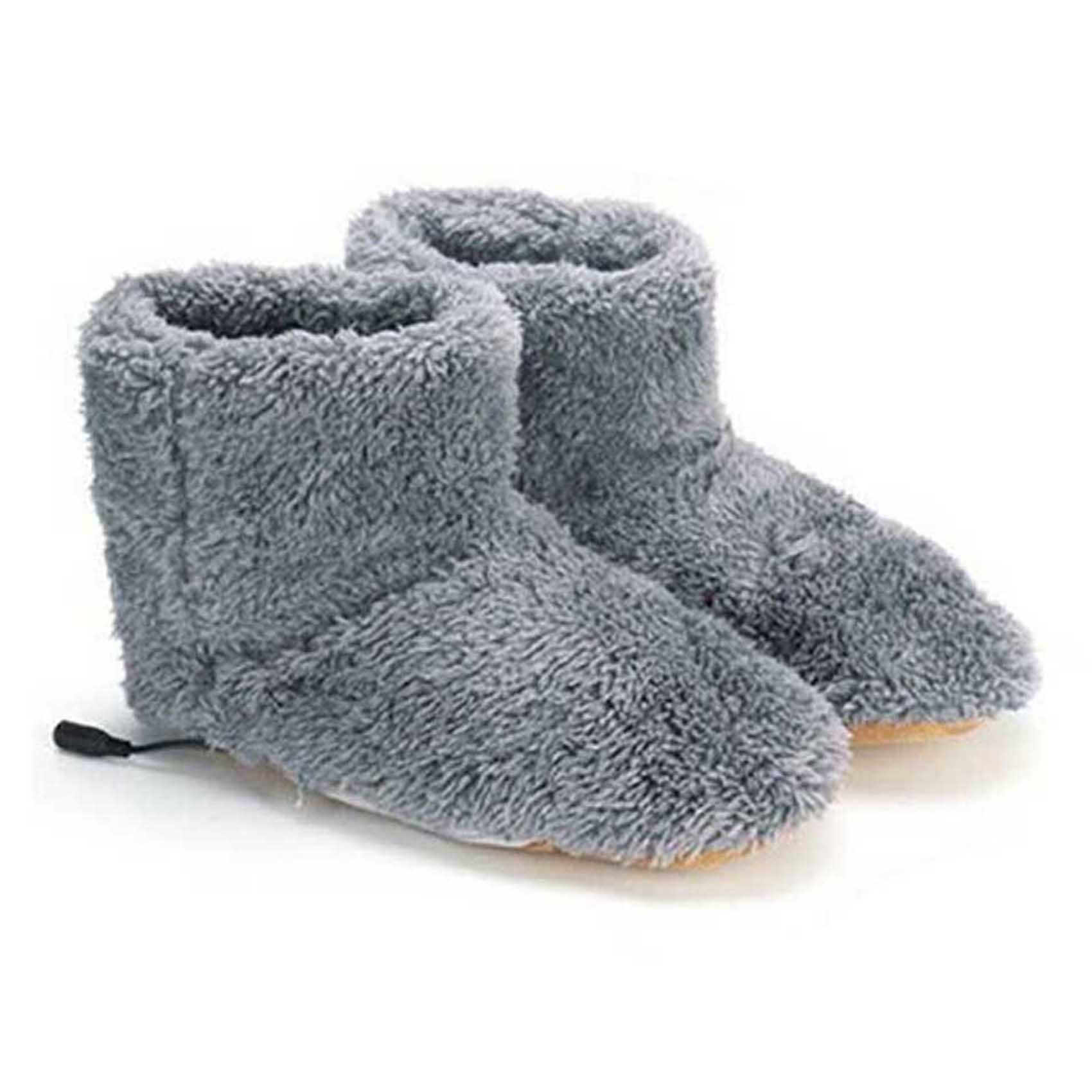Winter USB Heater Foot Shoes Electric Shoes Warming Pad Plush Warm Electric Slippers Feet Heated