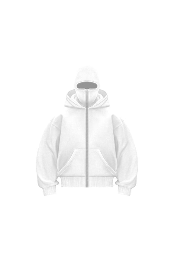 Winter Unisex Oversized Hooded Sweatshirt Double Hood Face Cover Long Sleeve Pullover for Men and Women