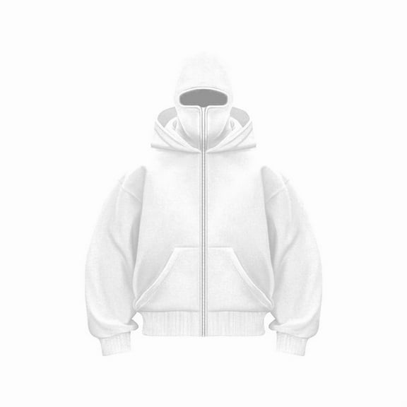Winter Unisex Oversized Hooded Sweatshirt Double Hood Face Cover Long Sleeve Pullover for Men and Women