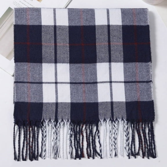 Winter Unisex Warm Scarf - Soft Lightweight Fringe Scarf (34×190CM, 30  Colors and Patterns)