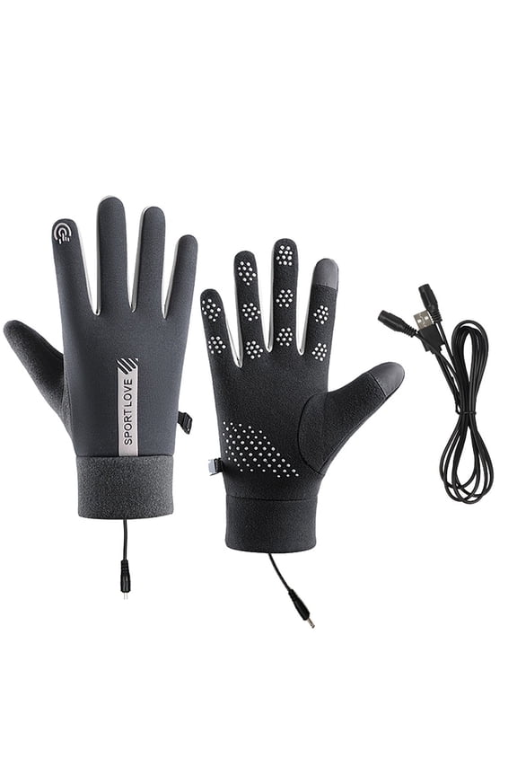 Winter Usb Heated Warm Gloves For Hiking Driving Running Cycling
