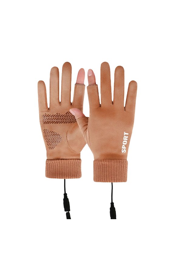 Winter Usb Heated Warm Gloves Heated Hand Warmer Finger Wrapped Gloves for Hiking Driving Running Cycling