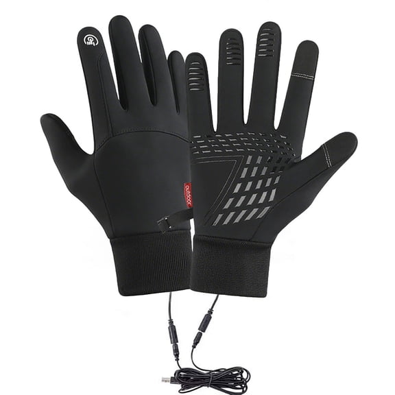 Winter Usb Heated Warm Gloves Heated Hand Warmer Finger Wrapped Gloves for Hiking Driving Running Cycling