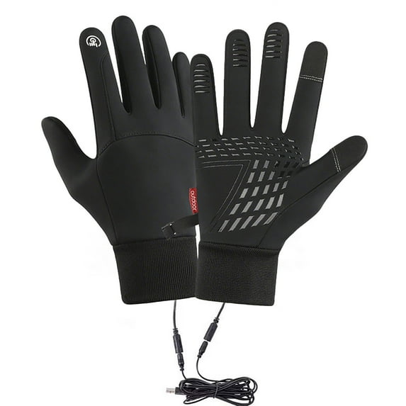 Winter Usb Heated Warm Gloves Heated Hand Warmer Finger Wrapped Gloves for Hiking Driving Running Cycling
