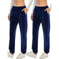 thumbnail image 1 of Winter Velour Sweatpants Sweatsuits Joggers Yoga Pants Solid Velour Velvet Tracksuit Sweatpants for Women Jogging Velour Track Pant with Pockets, 1 of 8