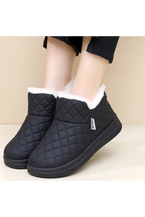Winter Velvet Comfortable Women's Cotton Shoes Casual Warm Boots Cold Thick Mother's Shoes Short Boots