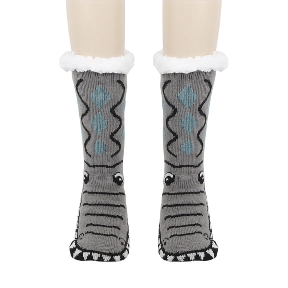 Winter Velvet Socks for Women,Thickened Lambskin Socks,Women's Winter Warm Postpartum Socks,Carpet Socks,Thickened Cake Socks Animal Series Floor Socks With Letter Glue The Sole