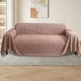 thumbnail image 1 of Winter Velvet Sofa Cover All-Inclusive 71x35.5Inch - Warm Pink Couch Protector, Multi-Use Blanket for Living Room | Machine Washable, Holiday Gift​​, 1 of 6