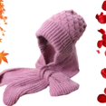 thumbnail image 1 of Winter Versatile Knitted Hooded Scarf for Women, Integrated Ear Protection Windproof Cap Scarf,Warm Ear Protection Knitted Hat for Women,Stretchy Knitted Scarf Hat, 1 of 9