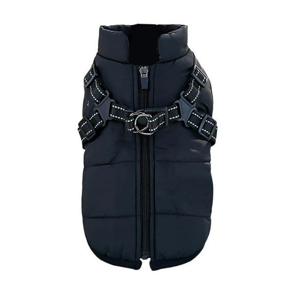 Winter Vest Integrated Harness Warm Ski Jacket For Dogs And Cats Cold Weather Outdoor Apparel