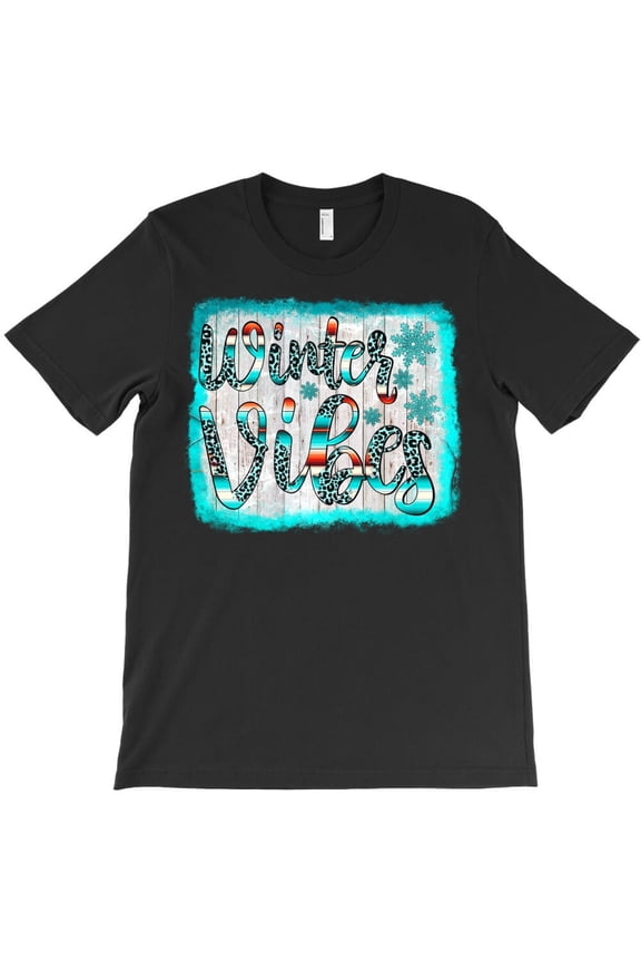 Winter Vibes Funny Holiday Cold Weather Graphic - Fan Favorite, H22656 T-Shirt, for Men and Women, Up to Size 5XL