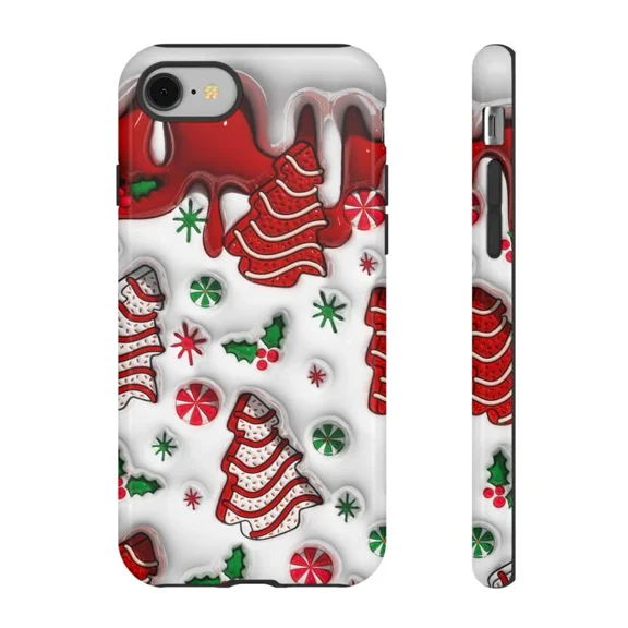 Winter Village 3D Effect Protective Case for iPhone 11 12 13 14 15 16 17 Pro Max