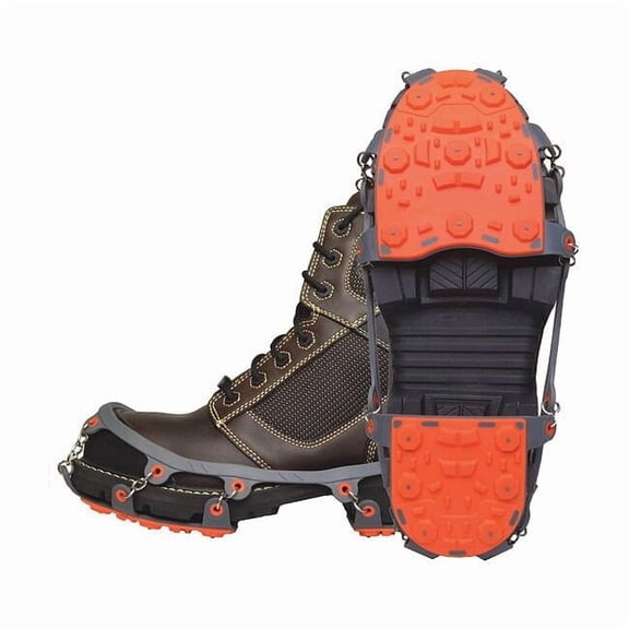 Winter Walking Ice Cleats,Unisex,Gray/Orange,PR JD7710-L